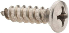 Value Collection - #14 Oval Head Phillips Sheet Metal Screw - Stainless Steel, 1" OAL, Grade 18-8 - Americas Industrial Supply