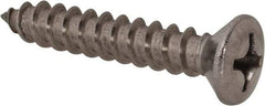 Value Collection - #14 Oval Head Phillips Sheet Metal Screw - Stainless Steel, 1-1/2" OAL, Grade 18-8 - Americas Industrial Supply