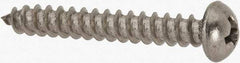Value Collection - #6 Round Head Phillips Sheet Metal Screw - Stainless Steel, 1" Length Under Head, Grade 18-8 - Americas Industrial Supply