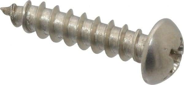 Value Collection - #8 Round Head Phillips Sheet Metal Screw - Stainless Steel, 3/4" Length Under Head, Grade 18-8 - Americas Industrial Supply