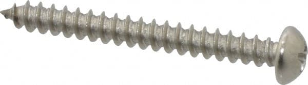 Value Collection - #8 Round Head Phillips Sheet Metal Screw - Stainless Steel, 1-1/2" Length Under Head, Grade 18-8 - Americas Industrial Supply