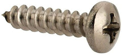 Value Collection - #6 Pan Head Slotted Sheet Metal Screw - Stainless Steel, 5/8" Length Under Head, Grade 18-8 - Americas Industrial Supply