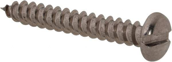 Value Collection - #6 Pan Head Slotted Sheet Metal Screw - Stainless Steel, 1" Length Under Head, Grade 18-8 - Americas Industrial Supply