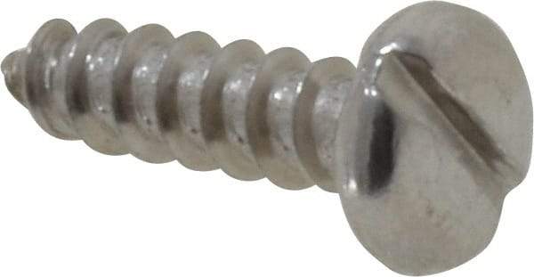 Value Collection - #8 Pan Head Slotted Sheet Metal Screw - Stainless Steel, 5/8" Length Under Head, Grade 18-8 - Americas Industrial Supply