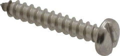 Value Collection - #8 Pan Head Slotted Sheet Metal Screw - Stainless Steel, 1" Length Under Head, Grade 18-8 - Americas Industrial Supply