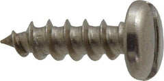 Value Collection - #10 Pan Head Slotted Sheet Metal Screw - Stainless Steel, 5/8" Length Under Head, Grade 18-8 - Americas Industrial Supply