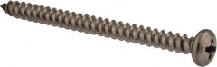 Value Collection - #10 Pan Head Phillips Sheet Metal Screw - Stainless Steel, 2-1/2" Length Under Head, Grade 18-8 - Americas Industrial Supply