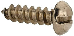 Value Collection - #10 Round Head Slotted Sheet Metal Screw - Stainless Steel, 3/4" Length Under Head, Grade 18-8 - Americas Industrial Supply