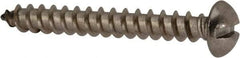 Value Collection - #10 Round Head Slotted Sheet Metal Screw - Stainless Steel, 1-1/2" Length Under Head, Grade 18-8 - Americas Industrial Supply