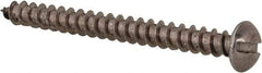 Value Collection - #10 Round Head Slotted Sheet Metal Screw - Stainless Steel, 2" Length Under Head, Grade 18-8 - Americas Industrial Supply