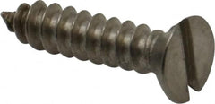Value Collection - #2 Flat Head Slotted Sheet Metal Screw - Stainless Steel, 3/8" OAL, Grade 18-8 - Americas Industrial Supply