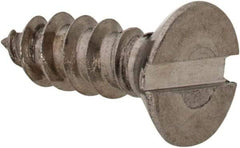 Value Collection - #4 Flat Head Slotted Sheet Metal Screw - Stainless Steel, 3/8" OAL, Grade 18-8 - Americas Industrial Supply