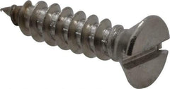 Value Collection - #4 Flat Head Slotted Sheet Metal Screw - Stainless Steel, 1/2" OAL, Grade 18-8 - Americas Industrial Supply