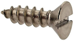 Value Collection - #6 Flat Head Slotted Sheet Metal Screw - Stainless Steel, 1/2" OAL, Grade 18-8 - Americas Industrial Supply