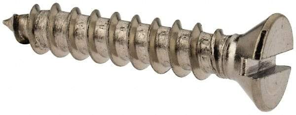 Value Collection - #6 Flat Head Slotted Sheet Metal Screw - Stainless Steel, 3/4" OAL, Grade 18-8 - Americas Industrial Supply