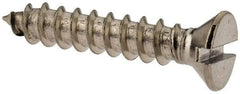 Value Collection - #6 Flat Head Slotted Sheet Metal Screw - Stainless Steel, 3/4" OAL, Grade 18-8 - Americas Industrial Supply