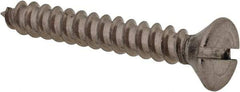 Value Collection - #6 Flat Head Slotted Sheet Metal Screw - Stainless Steel, 1" OAL, Grade 18-8 - Americas Industrial Supply