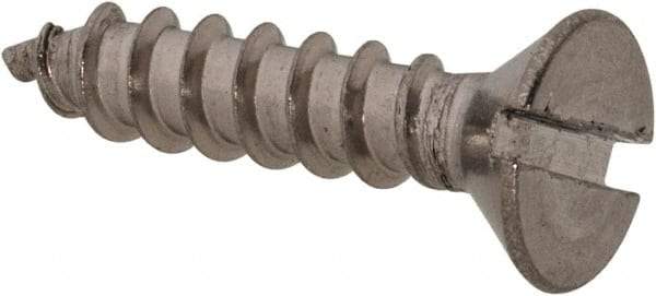 Value Collection - #8 Flat Head Slotted Sheet Metal Screw - Stainless Steel, 3/4" OAL, Grade 18-8 - Americas Industrial Supply