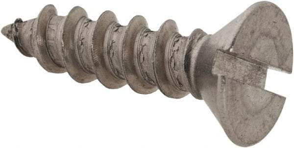 Value Collection - #10 Flat Head Slotted Sheet Metal Screw - Stainless Steel, 3/4" OAL, Grade 18-8 - Americas Industrial Supply