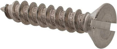 Value Collection - #10 Flat Head Slotted Sheet Metal Screw - Stainless Steel, 1" OAL, Grade 18-8 - Americas Industrial Supply