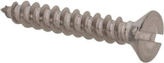 Value Collection - #10 Flat Head Slotted Sheet Metal Screw - Stainless Steel, 1-1/4" OAL, Grade 18-8 - Americas Industrial Supply