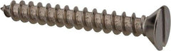 Value Collection - #10 Flat Head Slotted Sheet Metal Screw - Stainless Steel, 1-1/2" OAL, Grade 18-8 - Americas Industrial Supply