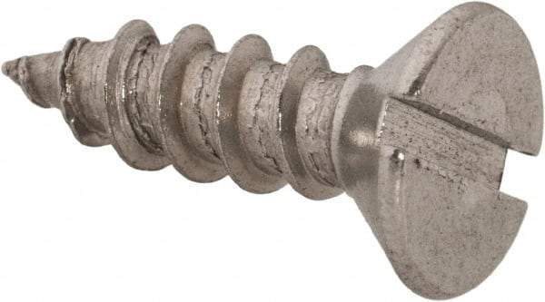 Value Collection - #12 Flat Head Slotted Sheet Metal Screw - Stainless Steel, 3/4" OAL, Grade 18-8 - Americas Industrial Supply