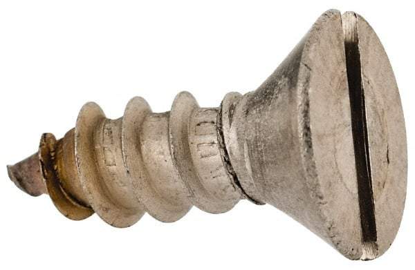 Value Collection - #14 Flat Head Slotted Sheet Metal Screw - Stainless Steel, 3/4" OAL, Grade 18-8 - Americas Industrial Supply