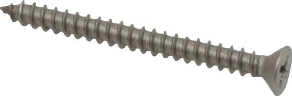Value Collection - #8 Flat Head Phillips Sheet Metal Screw - Stainless Steel, 1-3/4" OAL, Grade 18-8 - Americas Industrial Supply