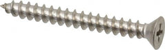 Value Collection - #10 Flat Head Phillips Sheet Metal Screw - Stainless Steel, 1-3/4" OAL, Grade 18-8 - Americas Industrial Supply