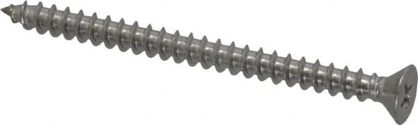 Value Collection - #10 Flat Head Phillips Sheet Metal Screw - Stainless Steel, 2-1/2" OAL, Grade 18-8 - Americas Industrial Supply