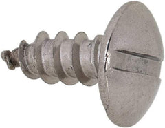 Value Collection - #6 Truss Head Slotted Sheet Metal Screw - Stainless Steel, 3/8" Length Under Head, Grade 18-8 - Americas Industrial Supply