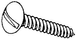 Value Collection - #10 Truss Head Slotted Sheet Metal Screw - Stainless Steel, 2" Length Under Head, Grade 18-8 - Americas Industrial Supply