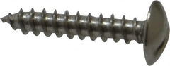 Value Collection - #6 Truss Head Slotted Sheet Metal Screw - Stainless Steel, 3/4" Length Under Head, Grade 18-8 - Americas Industrial Supply