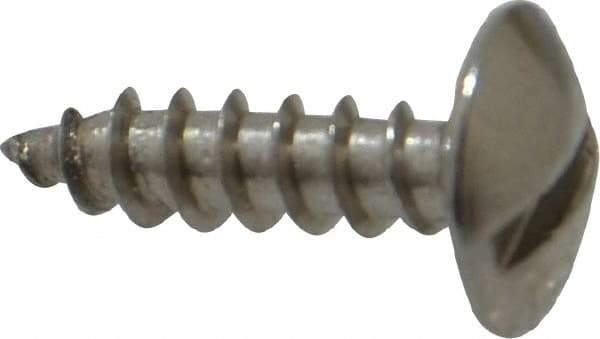 Value Collection - #8 Truss Head Slotted Sheet Metal Screw - Stainless Steel, 5/8" Length Under Head, Grade 18-8 - Americas Industrial Supply