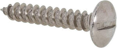 Value Collection - #8 Truss Head Slotted Sheet Metal Screw - Stainless Steel, 1" Length Under Head, Grade 18-8 - Americas Industrial Supply