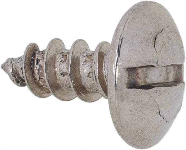 Value Collection - #10 Truss Head Slotted Sheet Metal Screw - Stainless Steel, 1/2" Length Under Head, Grade 18-8 - Americas Industrial Supply