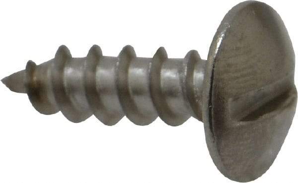 Value Collection - #10 Truss Head Slotted Sheet Metal Screw - Stainless Steel, 5/8" Length Under Head, Grade 18-8 - Americas Industrial Supply