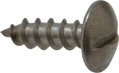 Value Collection - #10 Truss Head Slotted Sheet Metal Screw - Stainless Steel, 5/8" Length Under Head, Grade 18-8 - Americas Industrial Supply
