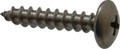 Value Collection - #10 Truss Head Slotted Sheet Metal Screw - Stainless Steel, 1" Length Under Head, Grade 18-8 - Americas Industrial Supply