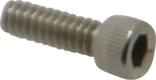 Value Collection - #6-32 UNC Hex Socket Drive, Socket Cap Screw - Grade 18-8 Stainless Steel, Uncoated, Fully Threaded, 7/16" Length Under Head - Americas Industrial Supply