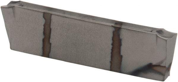 Iscar - DGL JS IC328 Grade, 0.055" Cutting Width, Carbide Cutoff Insert - 15° Left Hand Lead Angle, 0.0008" Cnr Rad, TiN/TiCN Coated, Double End - Americas Industrial Supply