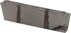 Iscar - DGL JS IC328 Grade, 0.055" Cutting Width, Carbide Cutoff Insert - 15° Left Hand Lead Angle, 0.0008" Cnr Rad, TiN/TiCN Coated, Double End - Americas Industrial Supply
