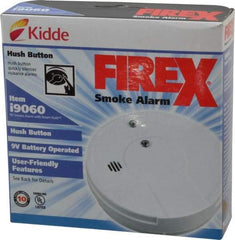 Kidde - 5 Inch Diameter, Smoke Alarm - 85 dB Decibel Rating, 9V Battery Included, Wall or Ceiling Mount, Tamper Resistant - Americas Industrial Supply