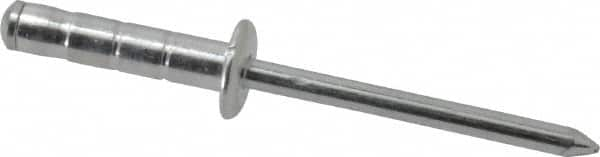 RivetKing - Size 66-69 Dome Head Aluminum Multi Grip Blind Rivet - Steel Mandrel, 0.275" to 0.598" Grip, 3/8" Head Diam, 0.192" to 0.196" Hole Diam, 7/8" Length Under Head, 3/16" Body Diam - Americas Industrial Supply