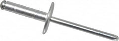 RivetKing - Size 66-69 Large Flange Dome Head Aluminum Multi Grip Blind Rivet - Steel Mandrel, 0.275" to 0.598" Grip, 0.612" Head Diam, 0.192" to 0.196" Hole Diam, 7/8" Length Under Head, 3/16" Body Diam - Americas Industrial Supply