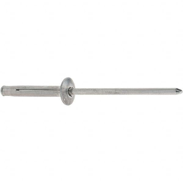 RivetKing - Dome Head Aluminum Plus Blind Rivet - Aluminum Mandrel, 1/8" to 3/8" Grip, 0.312" Head Diam, 0.129" to 0.143" Hole Diam, 0.975" Length Under Head, 1/8" Body Diam - Americas Industrial Supply