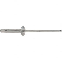 RivetKing - Dome Head Aluminum Plus Blind Rivet - Aluminum Mandrel, 1/8" to 3/8" Grip, 0.312" Head Diam, 0.129" to 0.143" Hole Diam, 0.975" Length Under Head, 1/8" Body Diam - Americas Industrial Supply