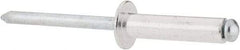 RivetKing - Size 610 Dome Head Aluminum Open End Blind Rivet - Steel Mandrel, 0.501" to 5/8" Grip, 3/8" Head Diam, 0.192" to 0.196" Hole Diam, 0.825" Length Under Head, 3/16" Body Diam - Americas Industrial Supply