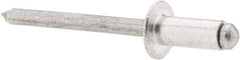 RivetKing - Size 64 Dome Head Aluminum Open End Blind Rivet - Aluminum Mandrel, 0.188" to 1/4" Grip, 3/8" Head Diam, 0.192" to 0.198" Hole Diam, 0.45" Length Under Head, 3/16" Body Diam - Americas Industrial Supply